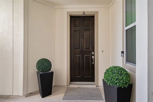 a view of a entryway door of the house