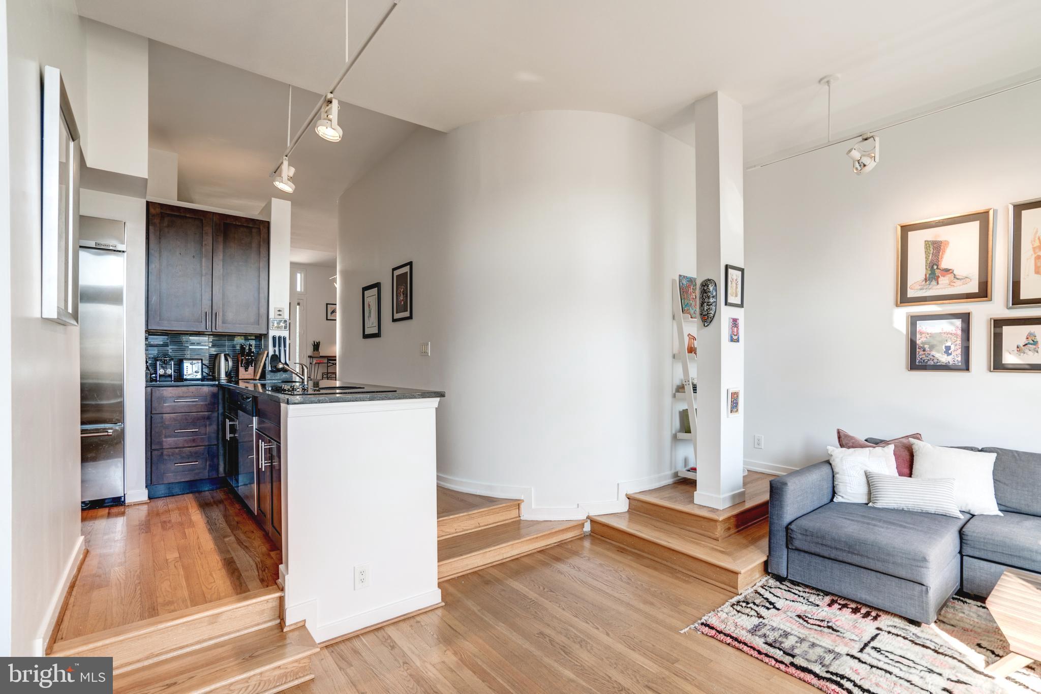1527 Church Street Northwest, Unit A Washington, DC 20005 - Photo 9 of 31 Open concept flow to kitchen