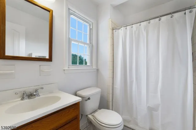 a bathroom with a toilet a sink and a mirror