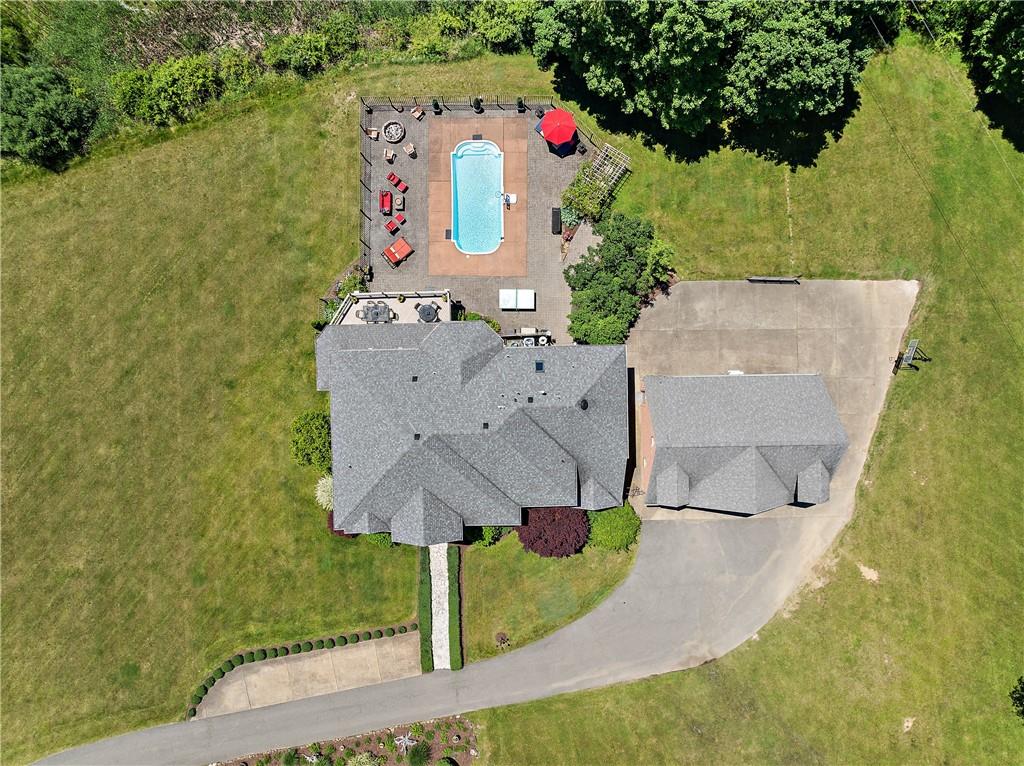 548 Lang Road Sewickley, PA 15143 - Photo 47 of 49 an aerial view of residential house with outdoor space and parking