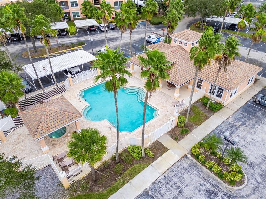 13524 Turtle Marsh Loop, Unit 621 Orlando, FL 32837 - Photo 21 of 26 an aerial view of a house with garden space and street view