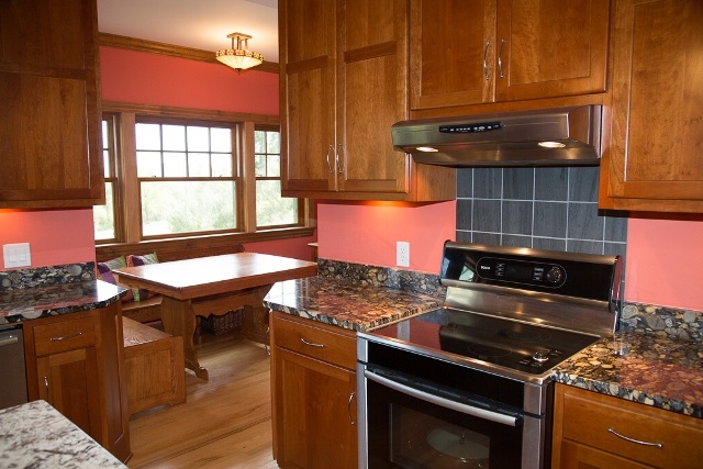 1075 Old Greenville Road Staunton, VA 24401 - Photo 22 of 50 a kitchen with granite countertop a stove and a sink