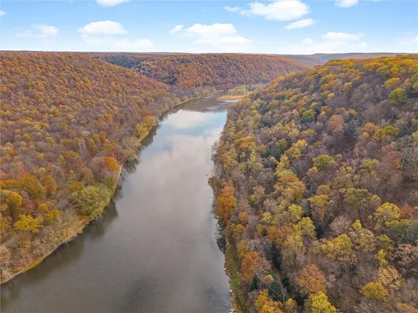 a view of lake with mountain