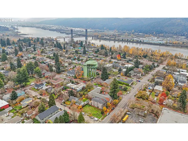 a view of city and ocean
