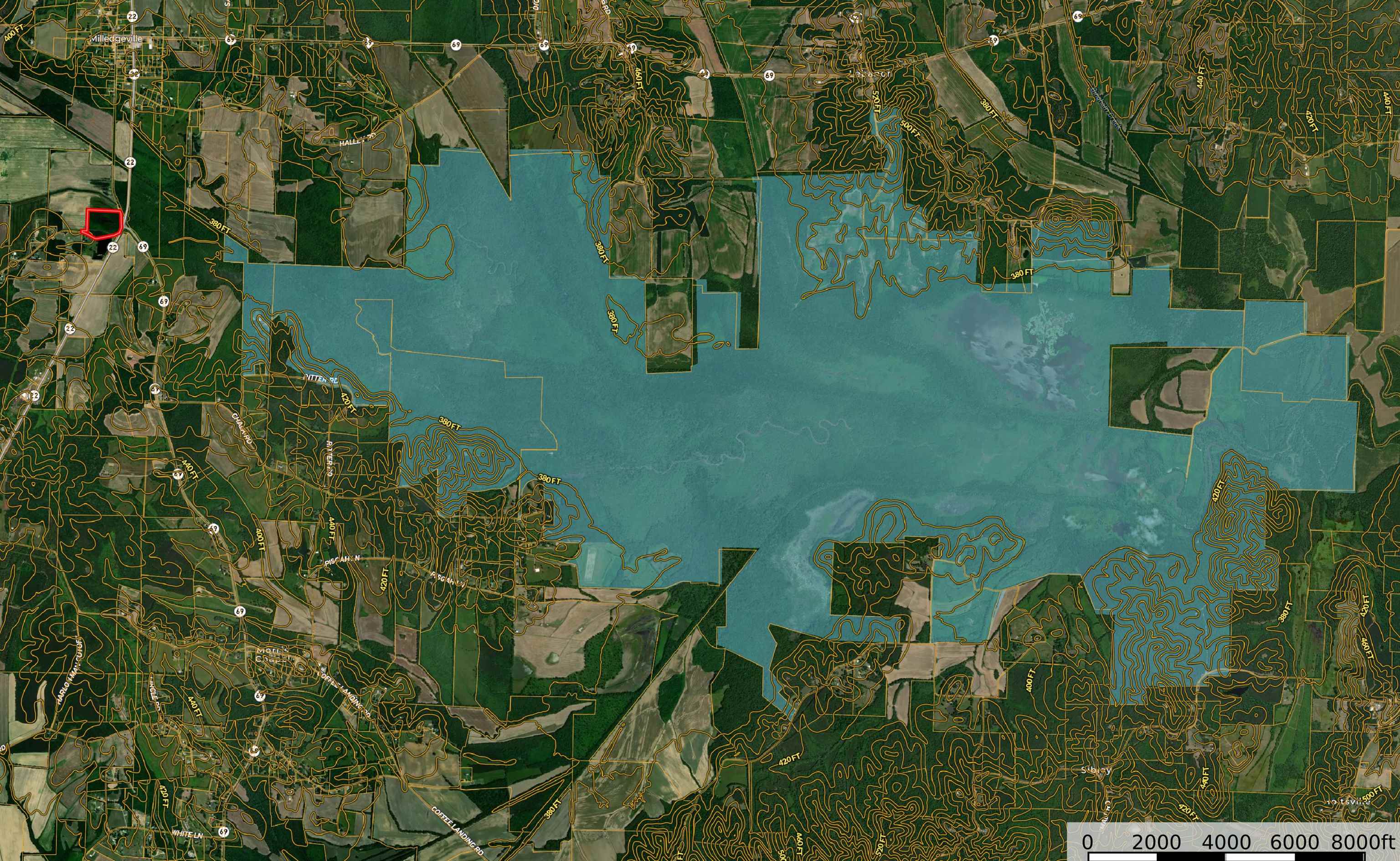 0 Hardin Graveyard Road Morris Chapel, TN 38361 - Photo 35 of 36 an aerial view of a house with outdoor space swimming pool and lake view