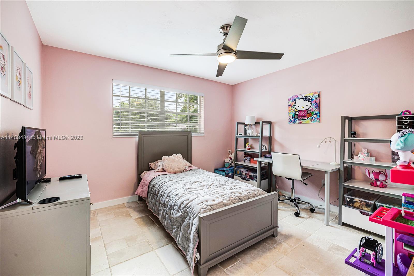 10520 Southwest 103rd Avenue Miami, FL 33176 - Photo 27 of 51 a bedroom with a bed a computer on desk and a dresser next to a window
