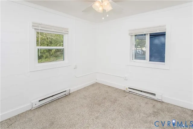 an empty room with a window