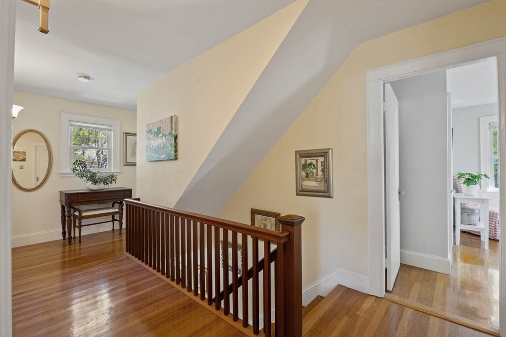 28 Columbia Road Marblehead, MA 01945 - Photo 27 of 42 a view of a hallway with wooden floor and furniture