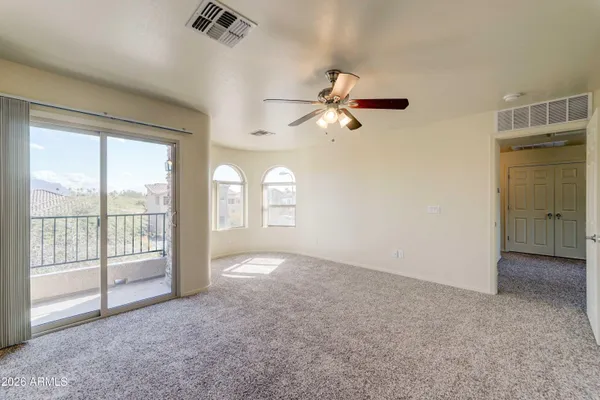 a view of city from a balcony