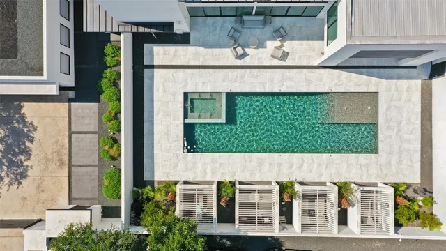 an aerial view of multiple house