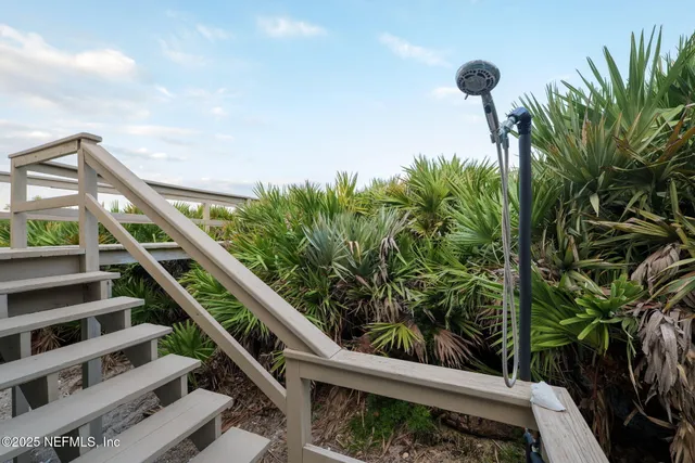a view of an ocean from a balcony