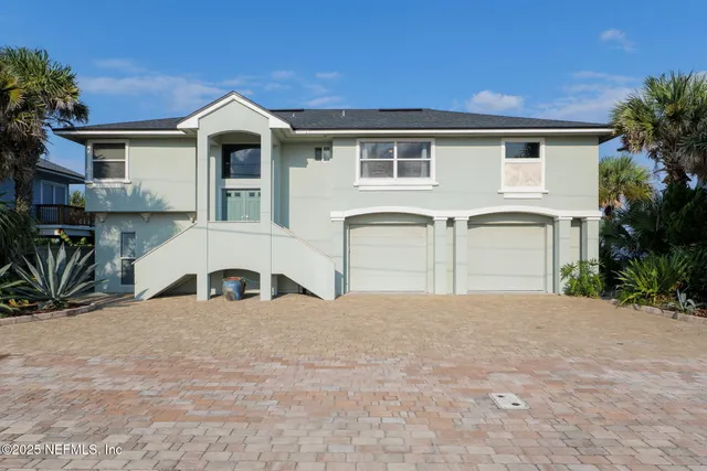 a view of a small space with a large window