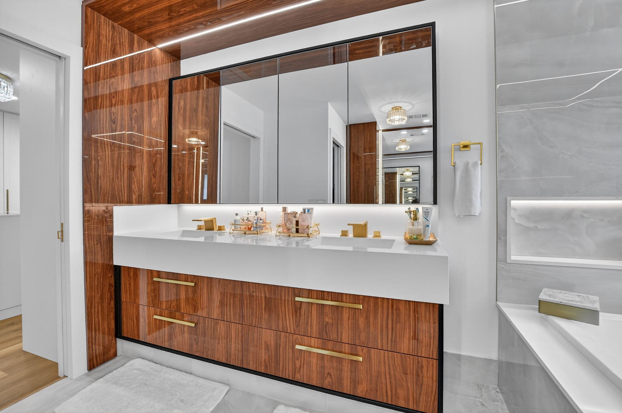 11038 Baybreeze Way Boca Raton, FL 33428 - Photo 46 of 95 a bathroom with a sink and a mirror