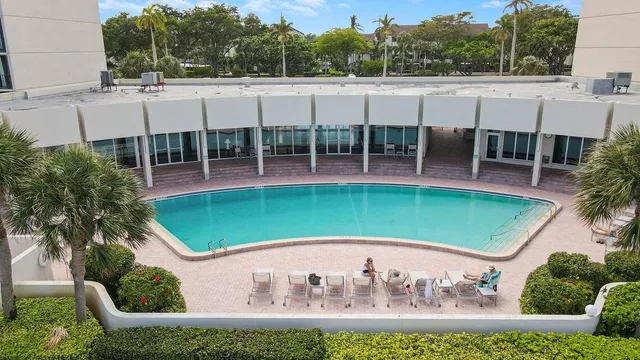 a front view of a multi story building