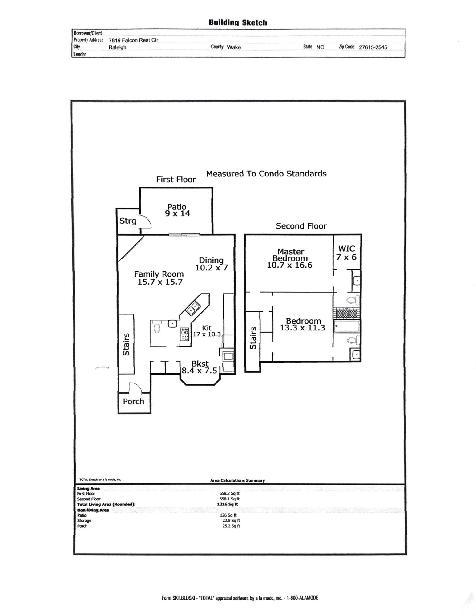 7819 Falcon Rest Circle, Unit END Raleigh, NC 27615 - Photo 38 of 38 Floorplan