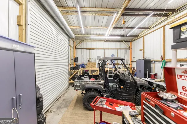 a view of a yard with a tree