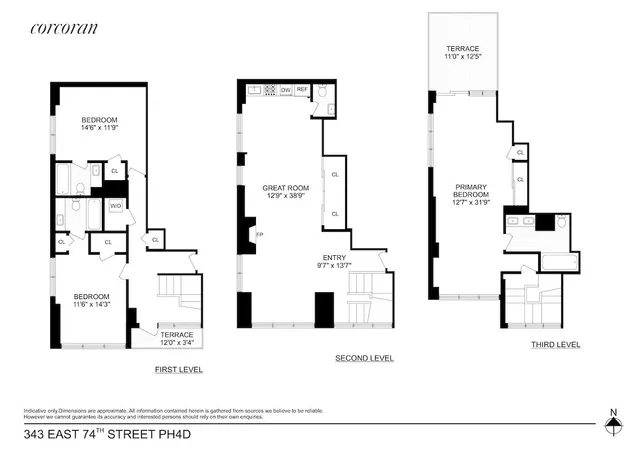 $1,195,000 | 343 East 74th Street, Unit PH34D | Lenox Hill
