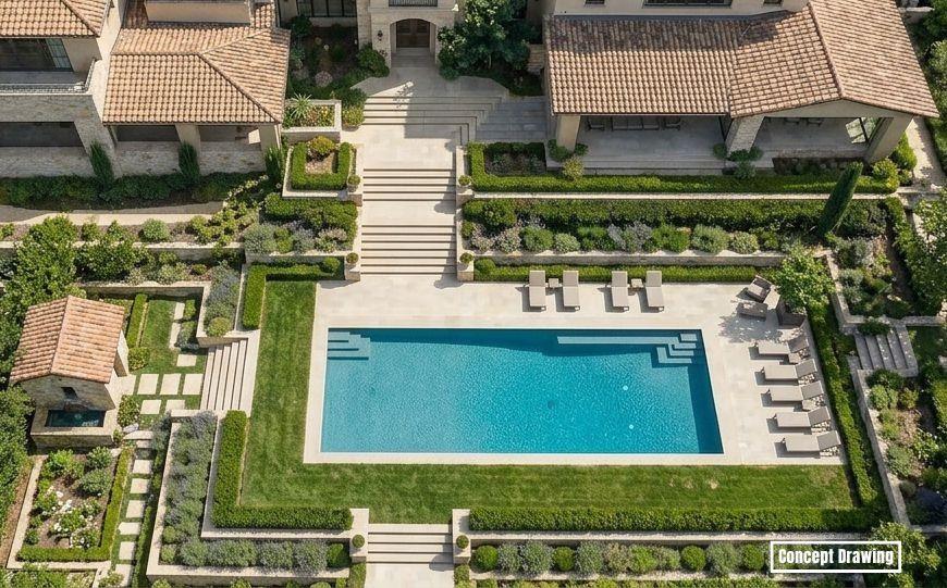 15400 Madrone Hill Road Saratoga, CA 95070 - Photo 7 of 32 an aerial view of a house with garden