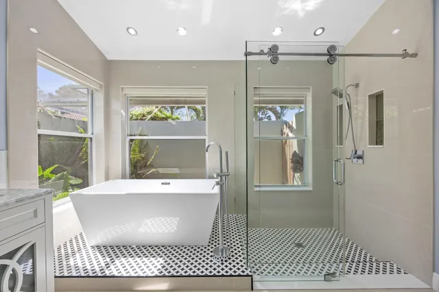 a kitchen with a sink stove and refrigerator