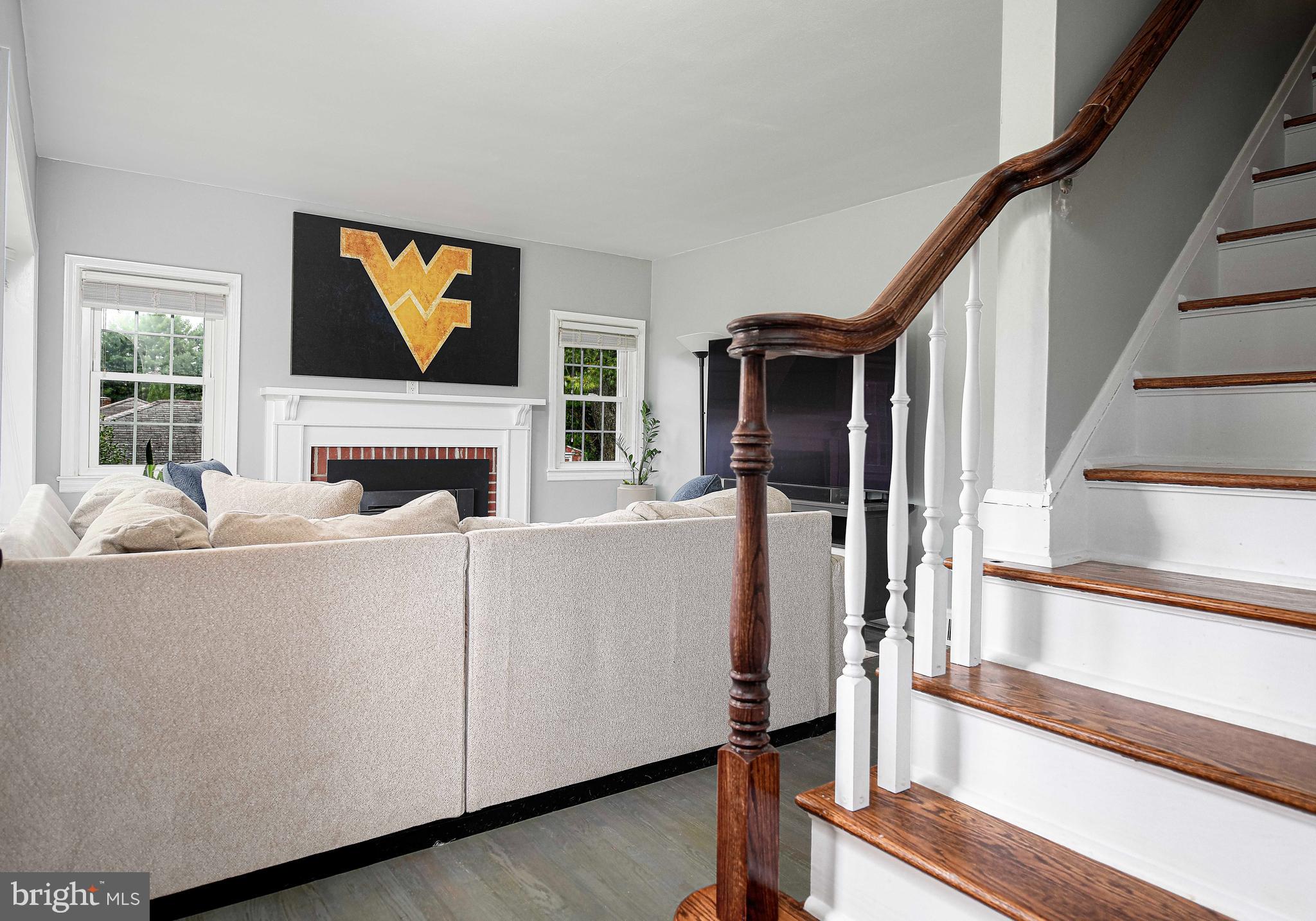 106 West Ring Factory Road Bel Air, MD 21014 - Photo 14 of 46 View of living room & stairs from front door