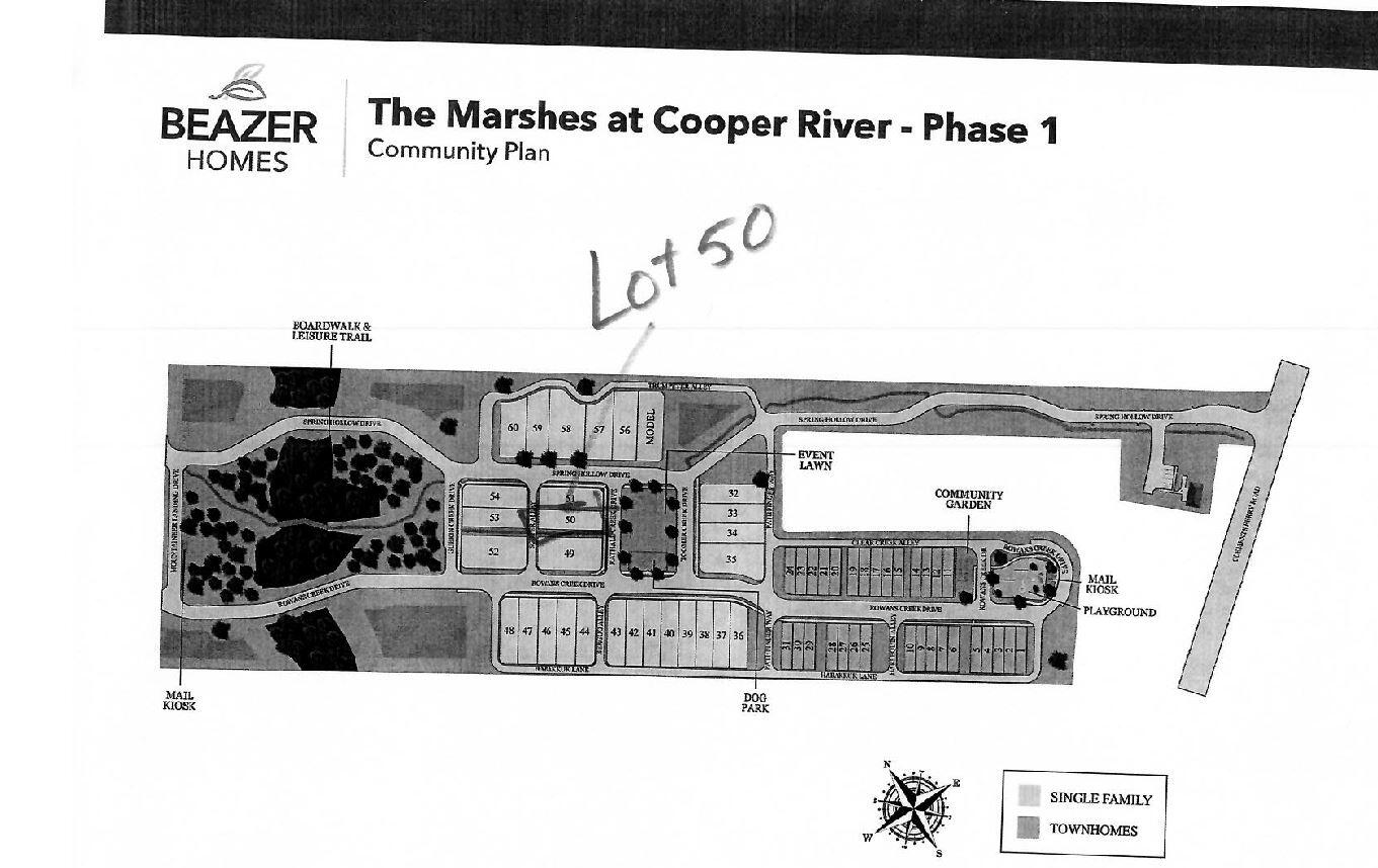 705 Rathall Creek Drive Charleston, SC 29492 - Photo 51 of 53 The Marshes - Phase 1 Map