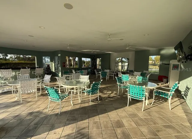 a room with gym equipment