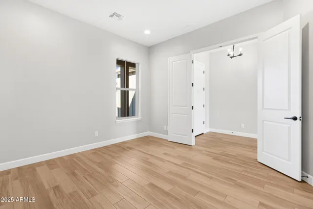 an empty room with a window