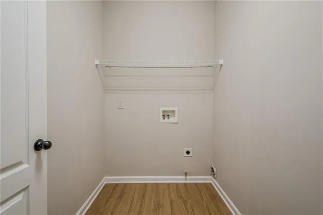 a view of small space with racks on the wall