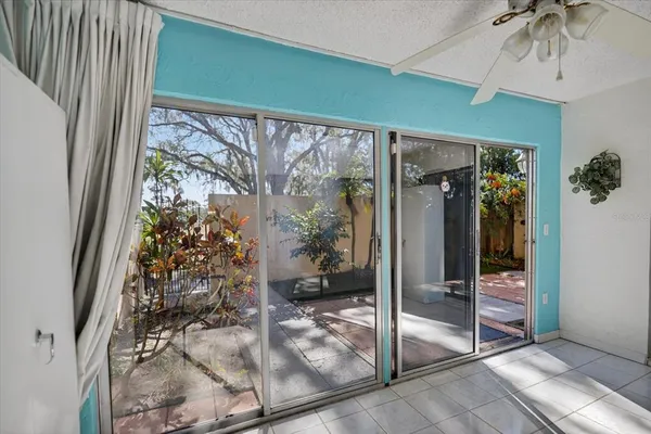 a view of a porch