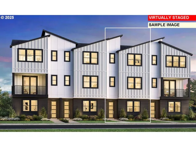 a front view of a house with glass windows