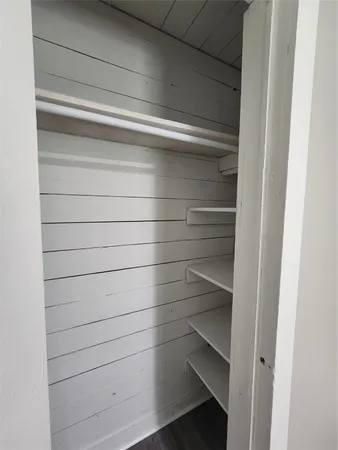 a close up view of a closet