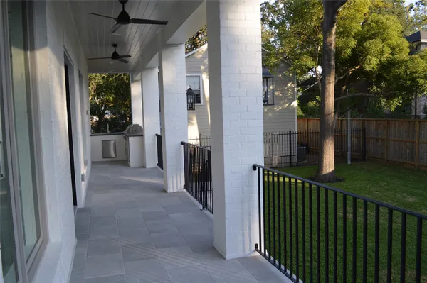 a view of a porch