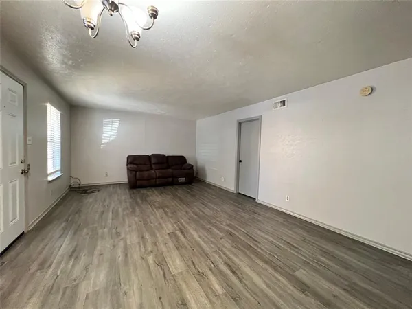 a view of a livingroom with a chandelier