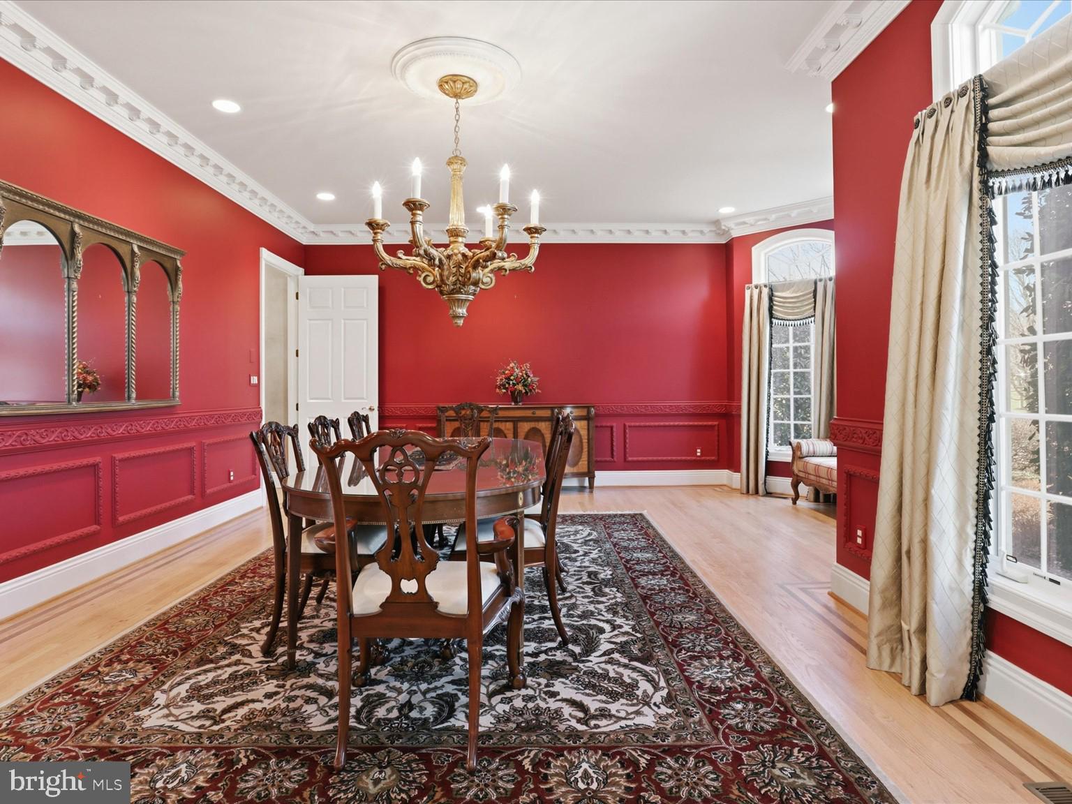 12709 Greenbriar Road Potomac, MD 20854 - Photo 31 of 120 Elegant dining in rich red hues.