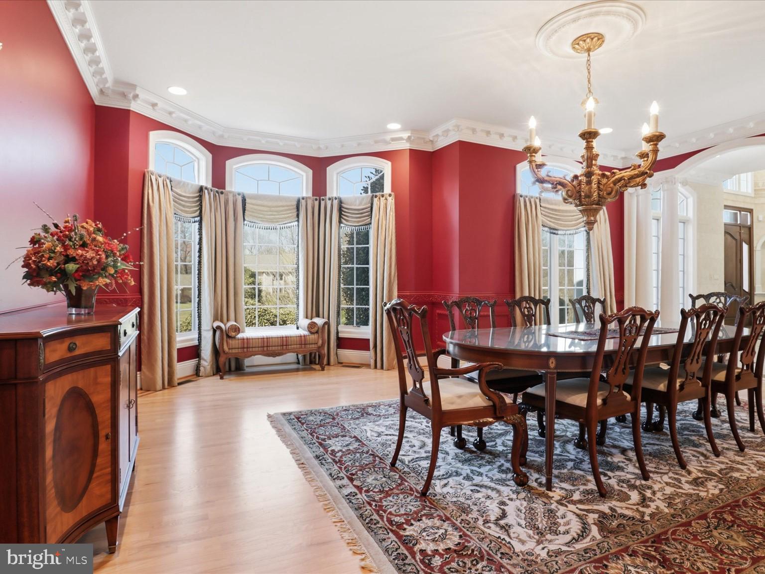 12709 Greenbriar Road Potomac, MD 20854 - Photo 32 of 120 Elegant dining space with rich hues.