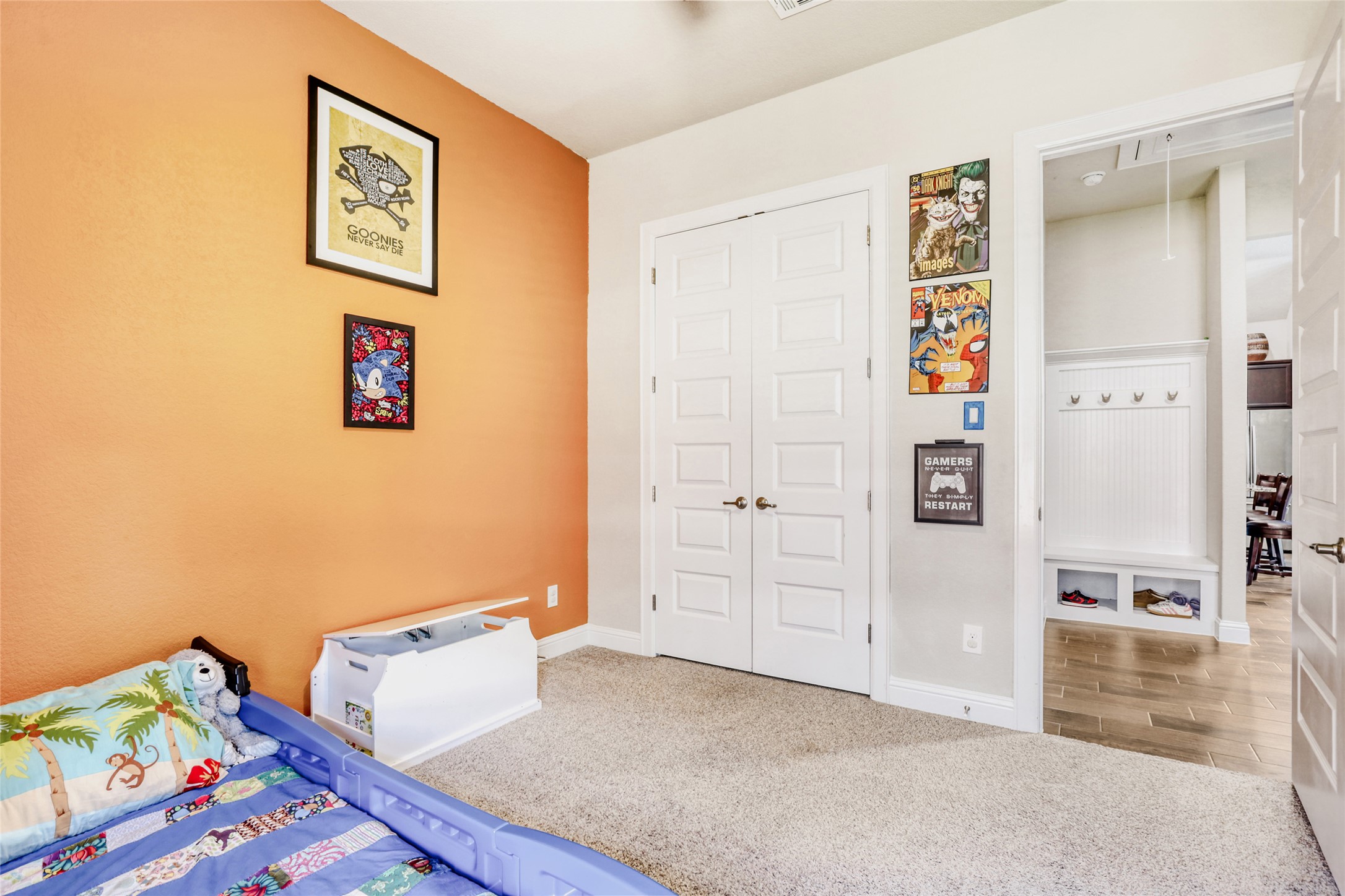 125 Buffalo View Lane Georgetown, TX 78628 - Photo 18 of 28 a bedroom with a bed and hallway