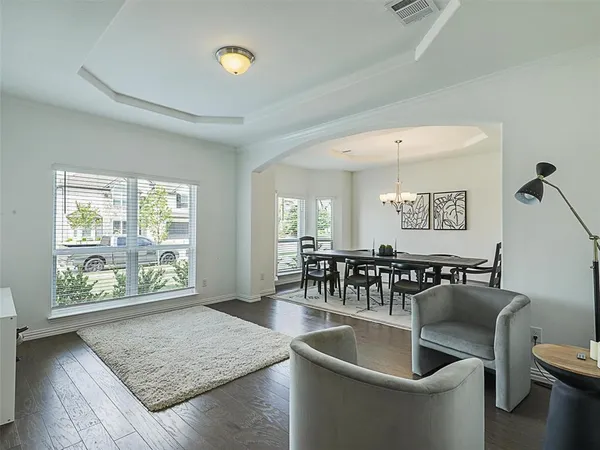 a living room with furniture and window
