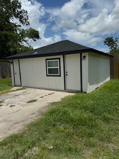 a backyard of a house