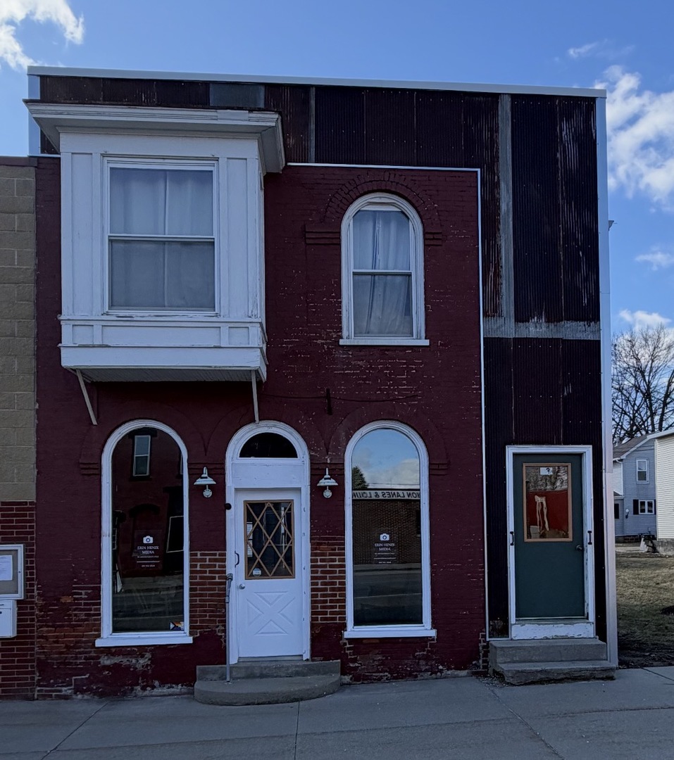 a front view of a house