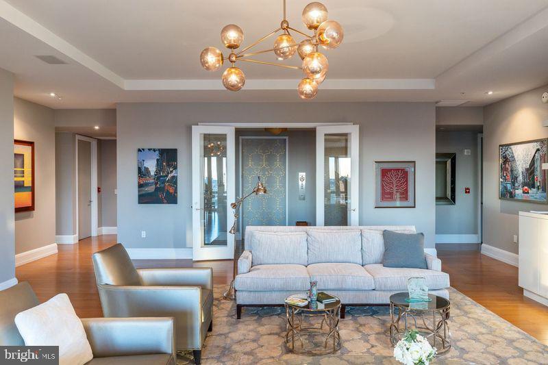 1706 Rittenhouse Square, Unit 801 Philadelphia, PA 19103 - Photo 45 of 48 Living Room & Elevators