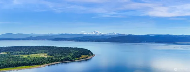 a view of an outdoor space and mountain view