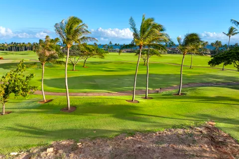 an aerial view of a houses with a yard