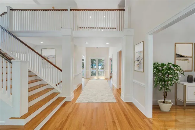 a view of a chair and table in the yard