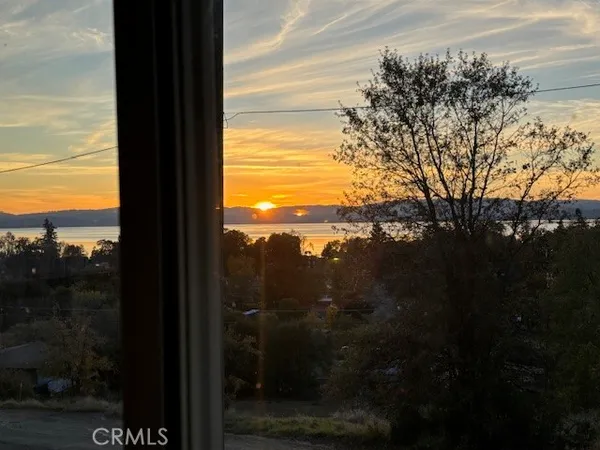 a view of a glass door