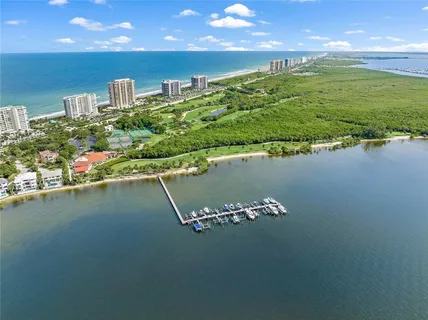 a view of a lake with a mountain