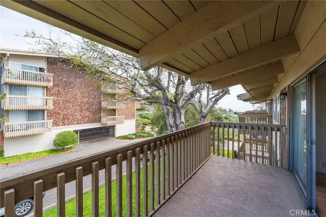 a view of city from a balcony