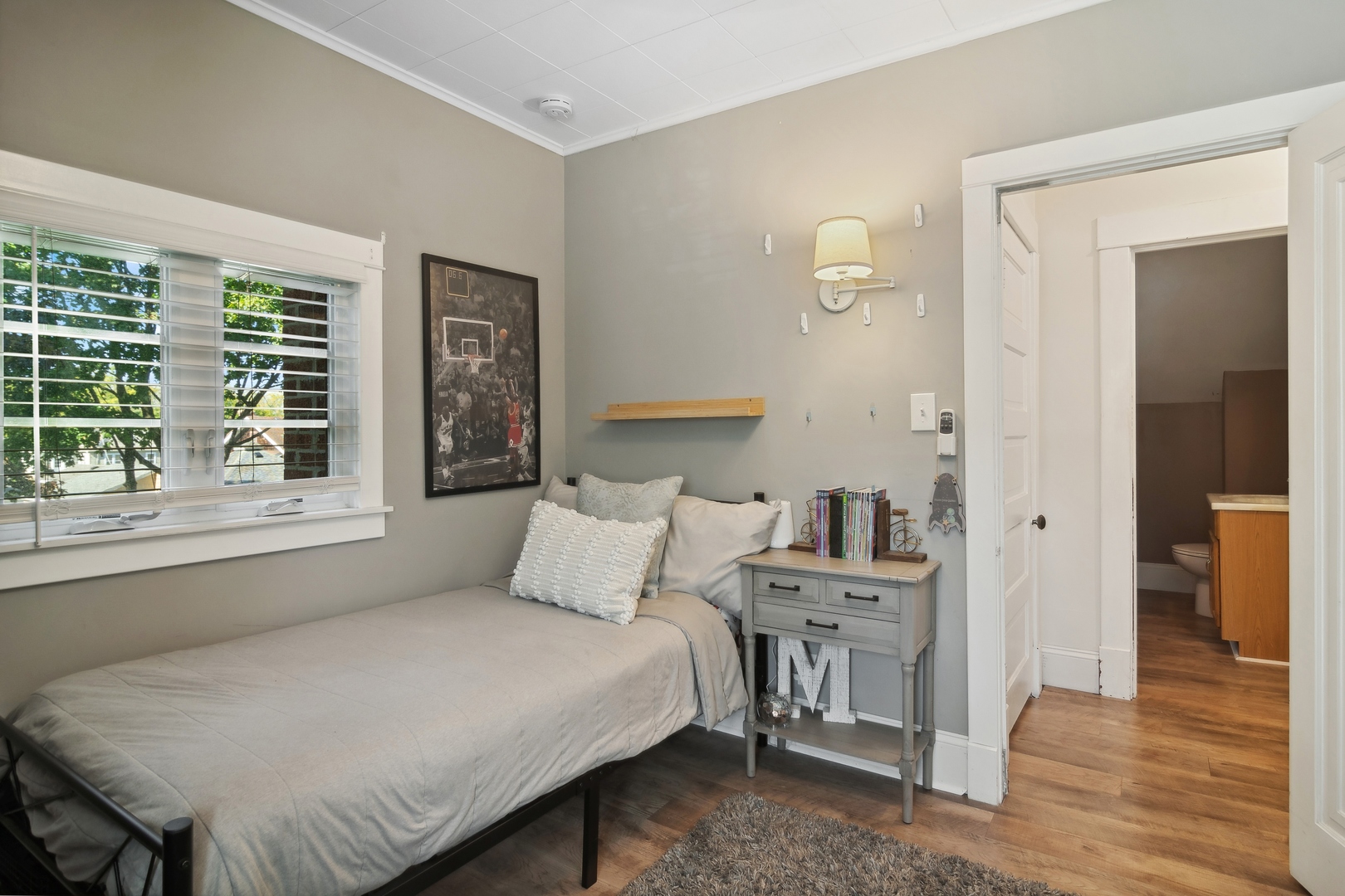 114 Harrison Street Barrington, IL 60010 - Photo 30 of 34 a bedroom with a bed and a large window