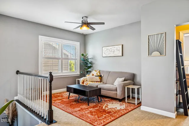 a front view of house with yard and seating area