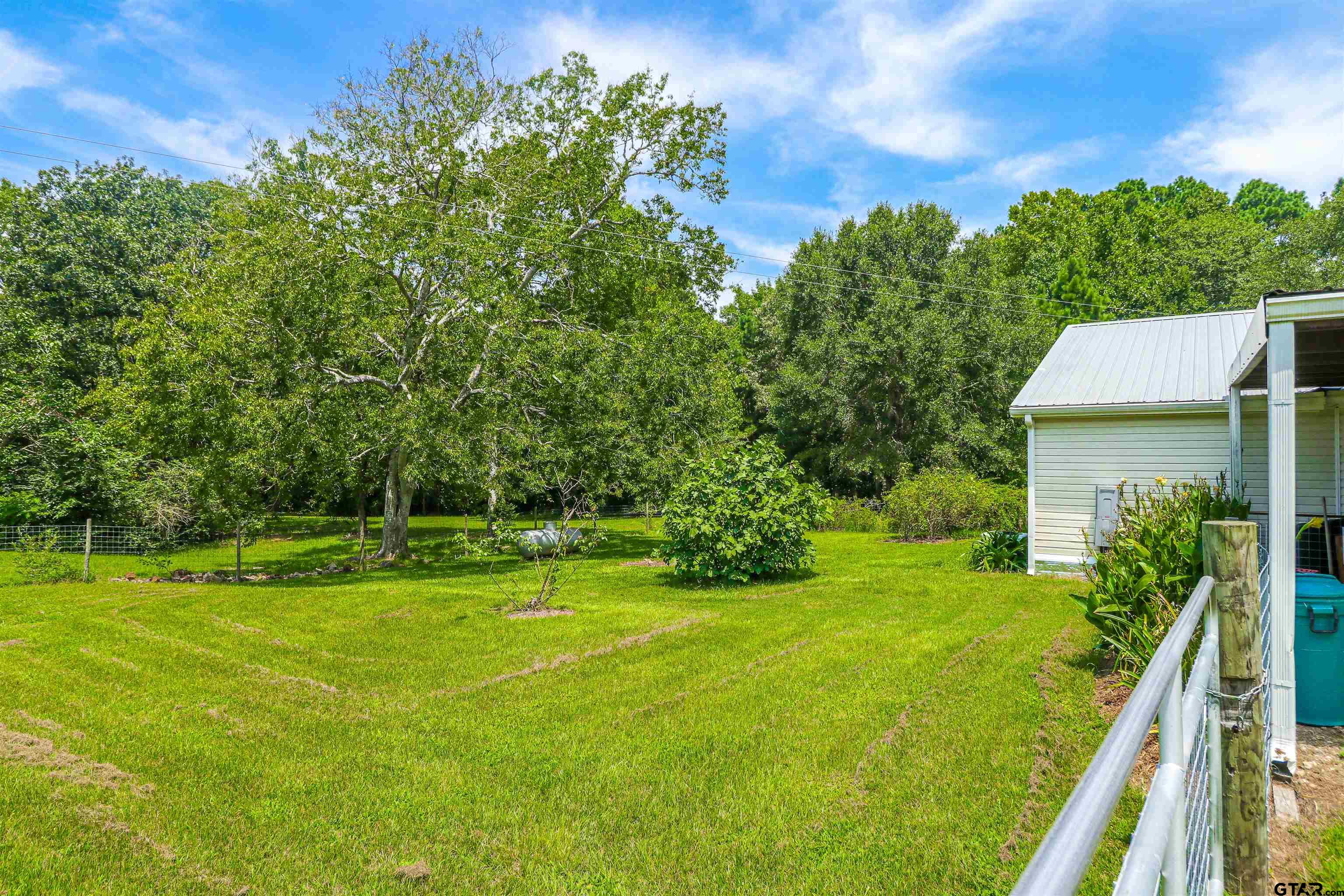 830 County Road 2201 Rusk, TX 75785 - Photo 30 of 40 a view of a big yard with potted plants and large tree