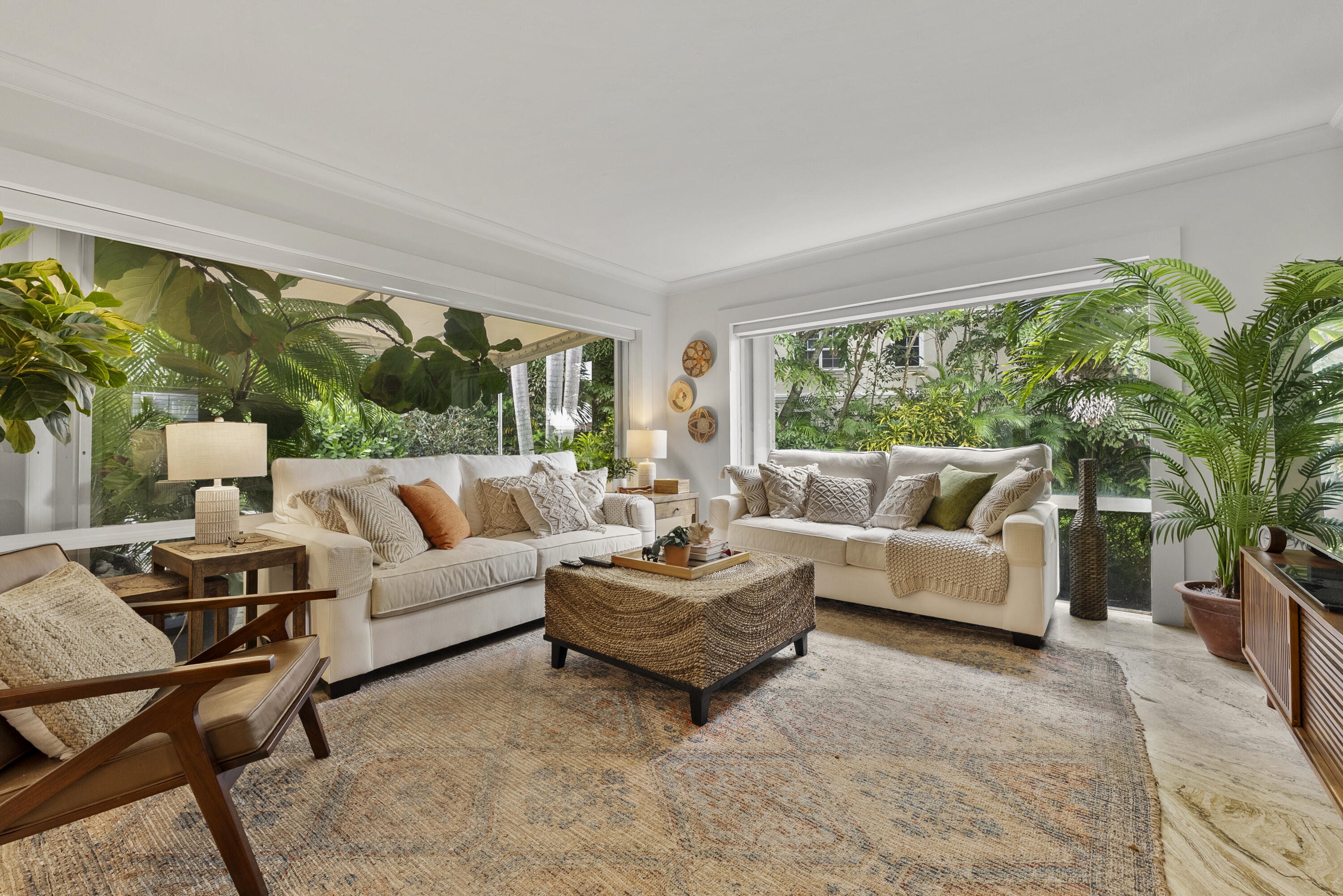 1202 Hillsboro Mile, Unit 2A Hillsboro Beach, FL 33062 - Photo 11 of 54 a living room with furniture and a large window